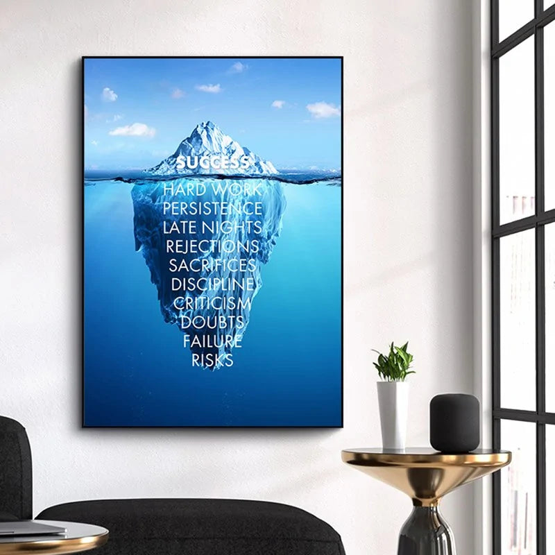 Motivational Success Quotes Canvas Wall Art - #tag1# - #tag2# -