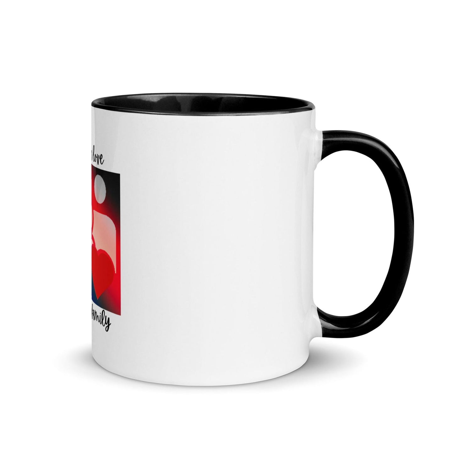 Family slogan ceramic Mug with Color Inside - #tag1# - #tag2# -