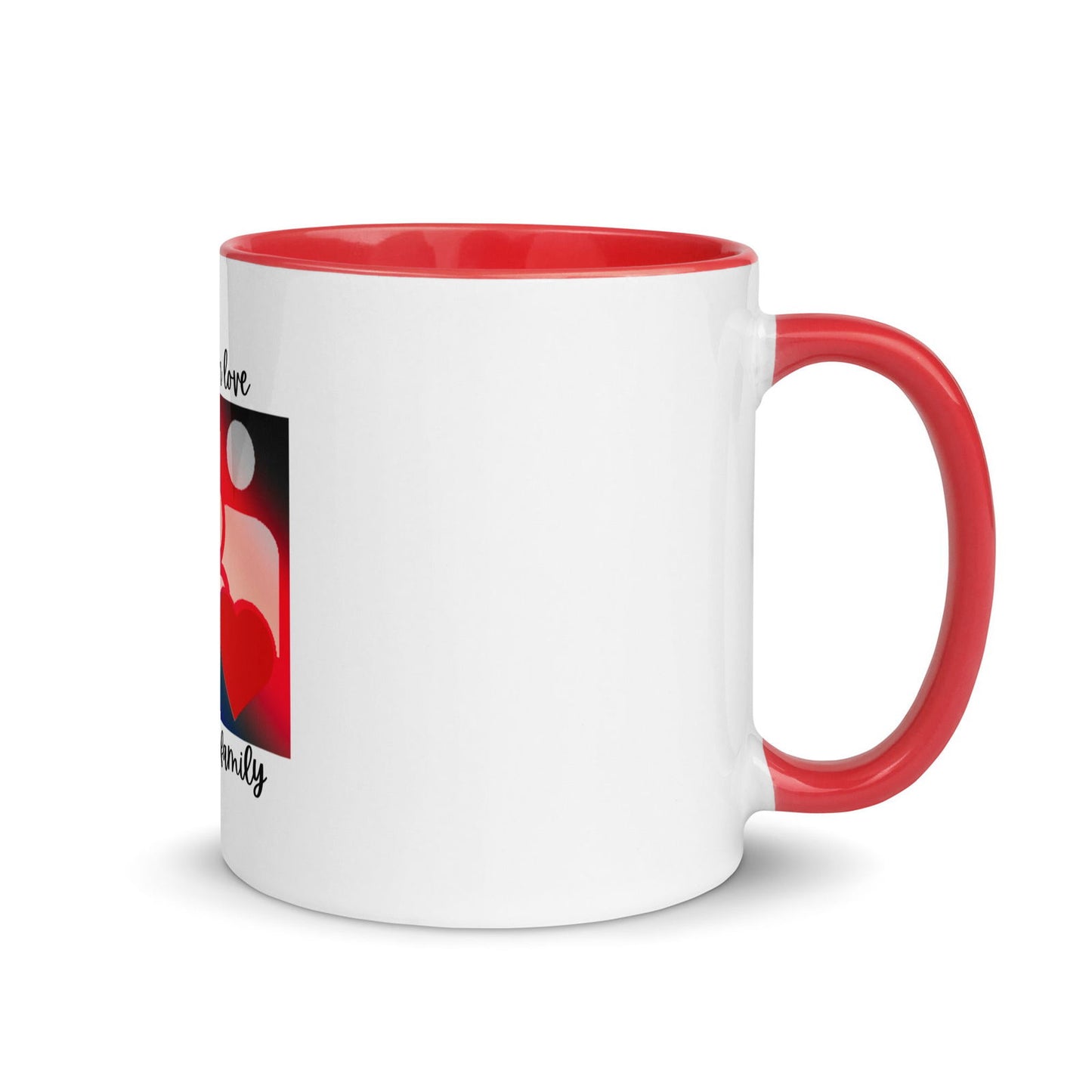 Family slogan ceramic Mug with Color Inside - #tag1# - #tag2# -