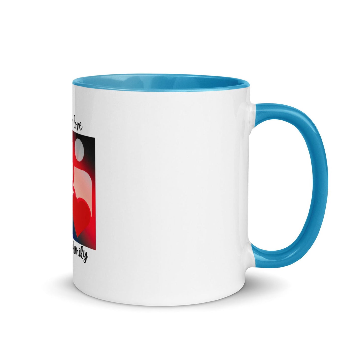 Family slogan ceramic Mug with Color Inside - #tag1# - #tag2# -