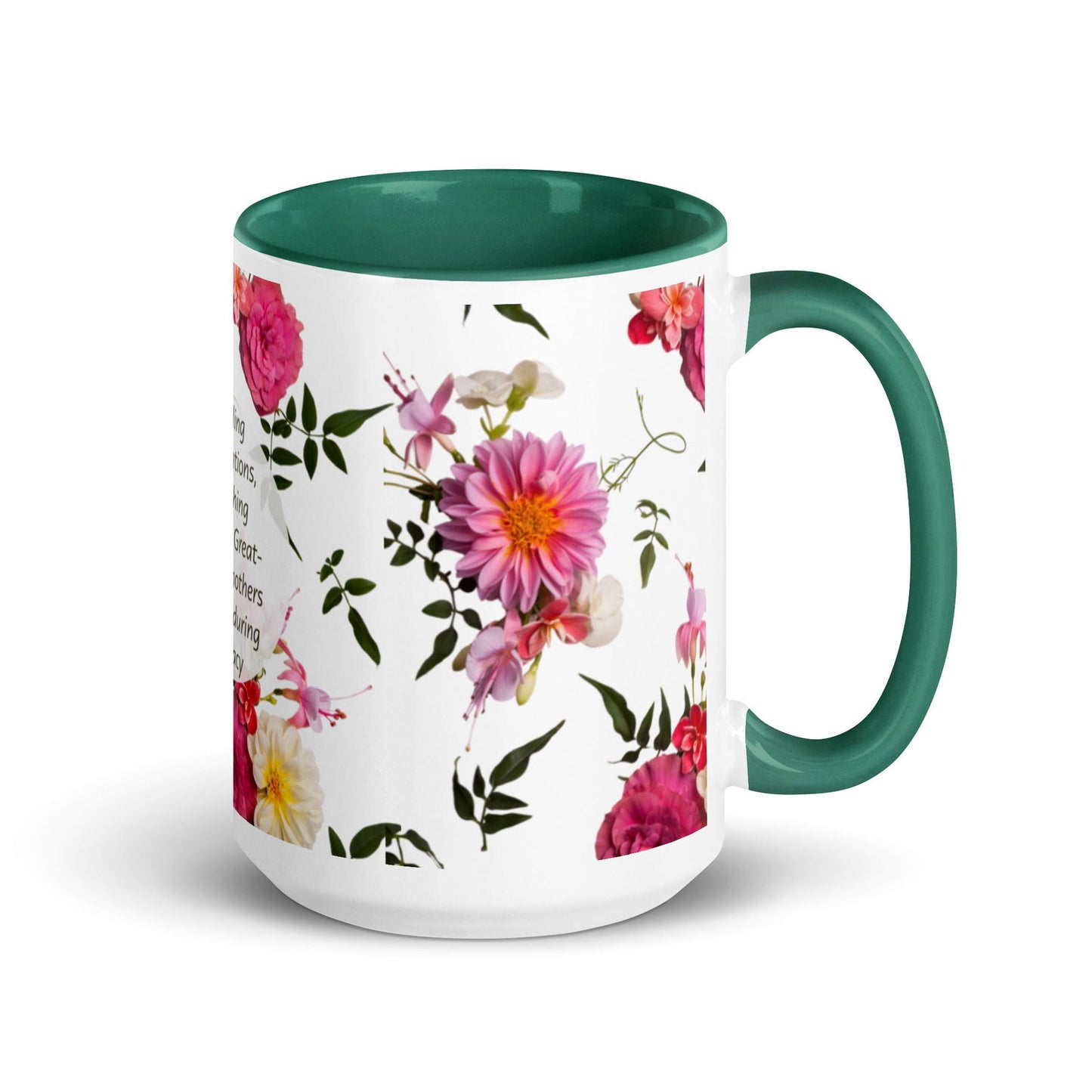 Flowered Grandmothers | Mug With Color Inside - #tag1# - #tag2# -
