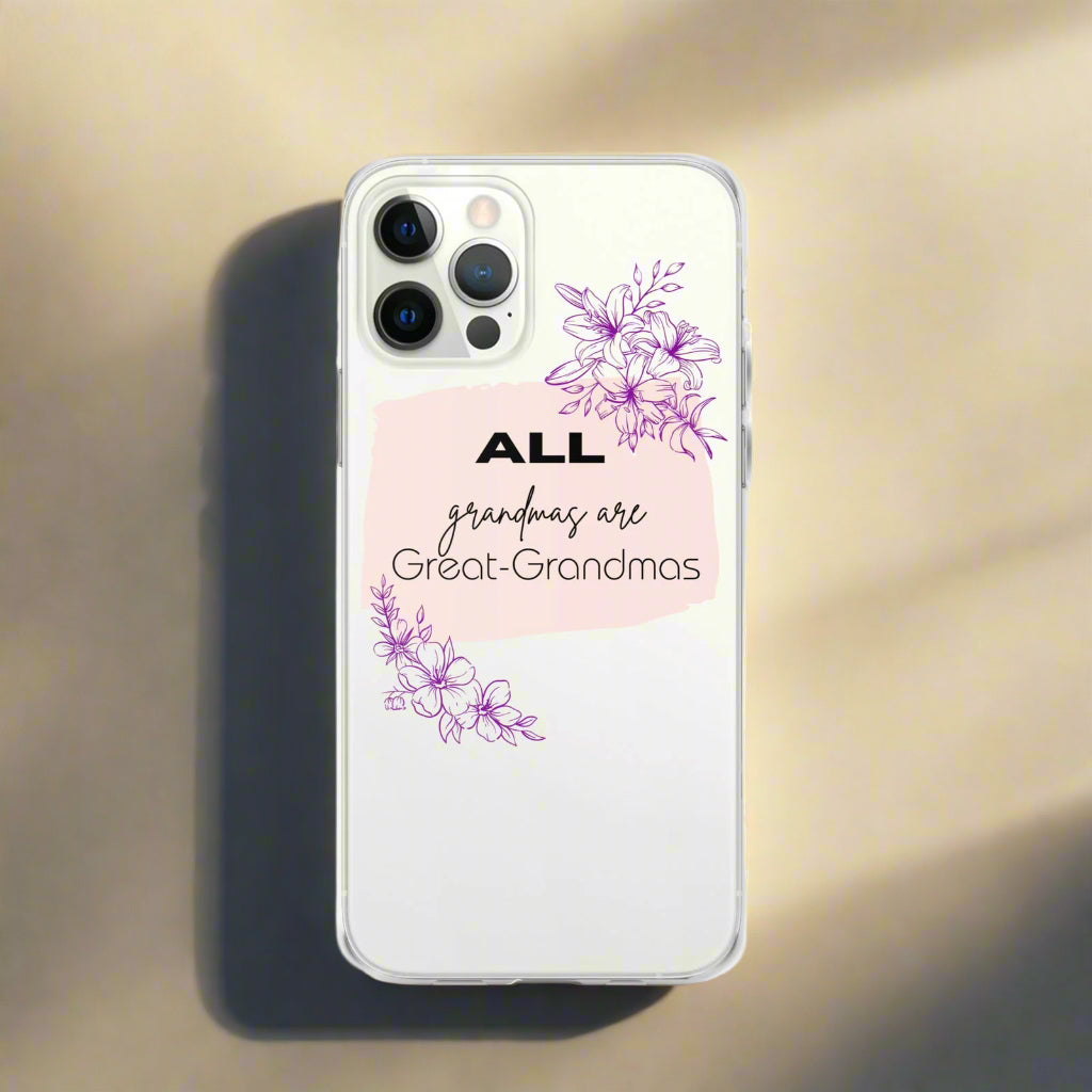 Grandmas Clear Case for iPhone® - #tag1# - #tag2# -