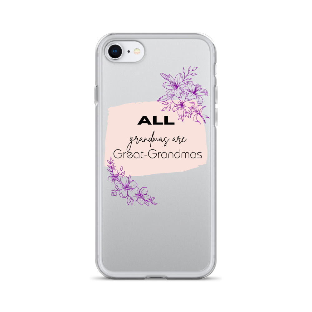 Grandmas Clear Case for iPhone® - #tag1# - #tag2# -