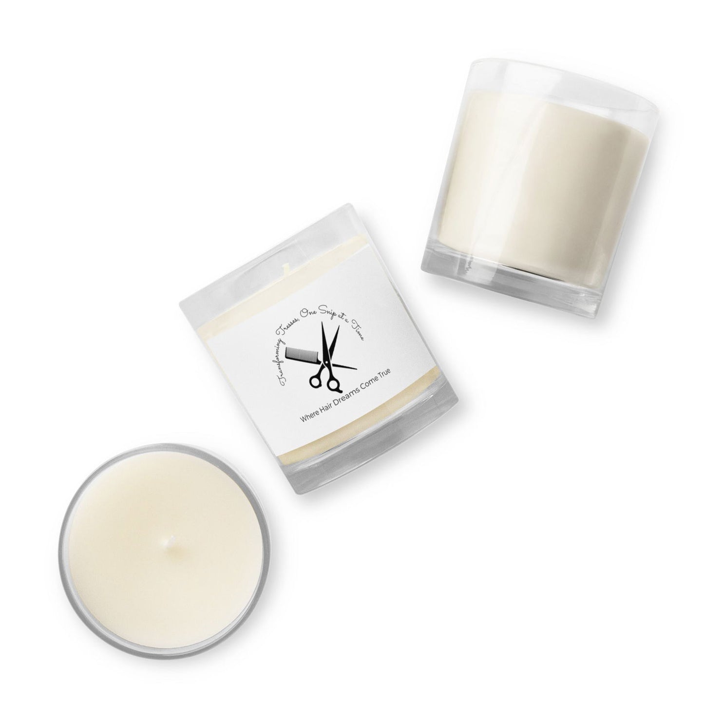 Hairstylist Glass jar soy wax candle - #tag1# - #tag2# -
