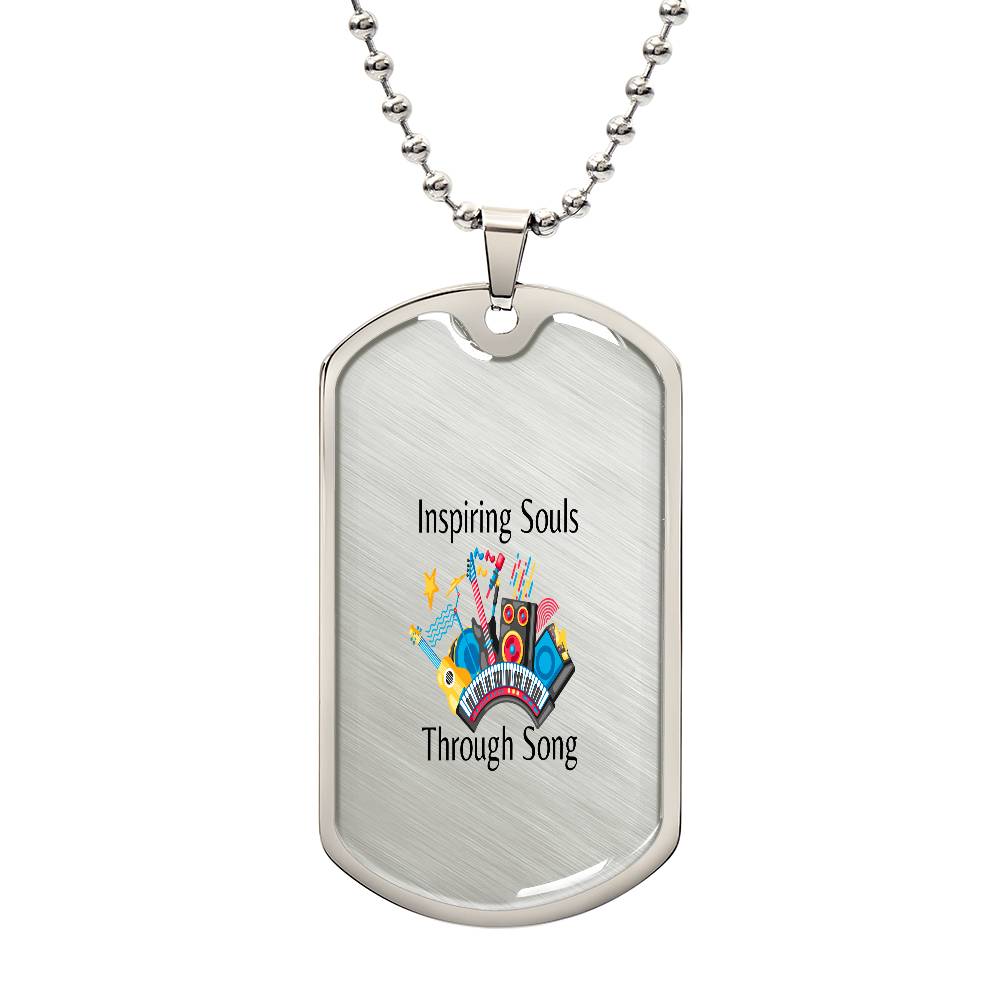 Inspiring Souls Through Song | Dog Tag Necklace - #tag1# - #tag2# -