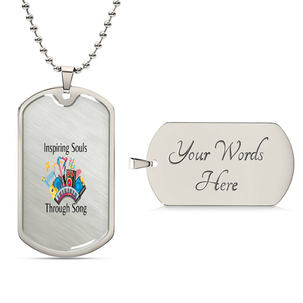 Inspiring Souls Through Song | Dog Tag Necklace - #tag1# - #tag2# -