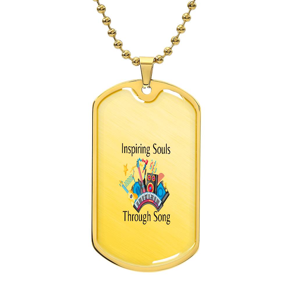 Inspiring Souls Through Song | Dog Tag Necklace - #tag1# - #tag2# -