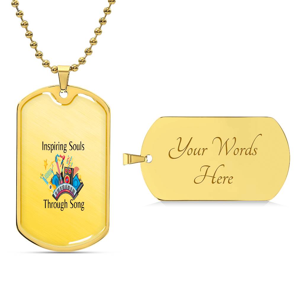 Inspiring Souls Through Song | Dog Tag Necklace - #tag1# - #tag2# -