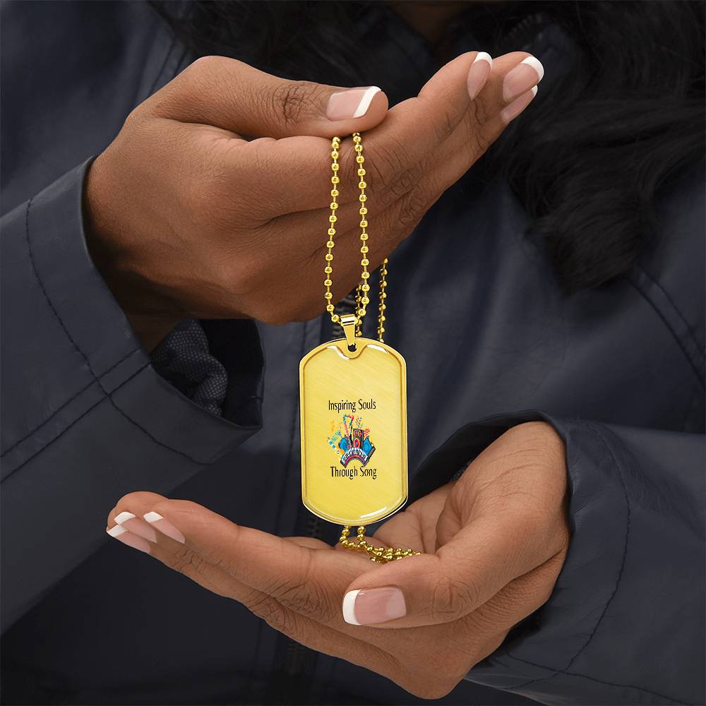 Inspiring Souls Through Song | Dog Tag Necklace - #tag1# - #tag2# -