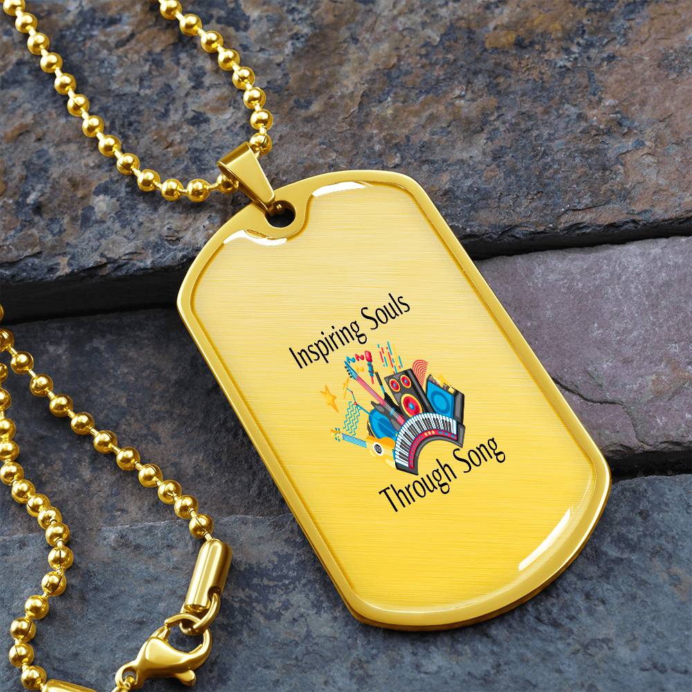 Inspiring Souls Through Song | Dog Tag Necklace - #tag1# - #tag2# -