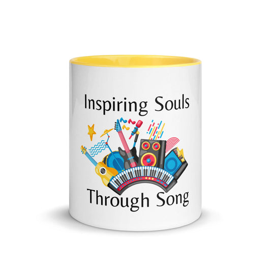 Inspiring Souls Through Song Mug with Color Inside   - #tag1# - #tag2# -