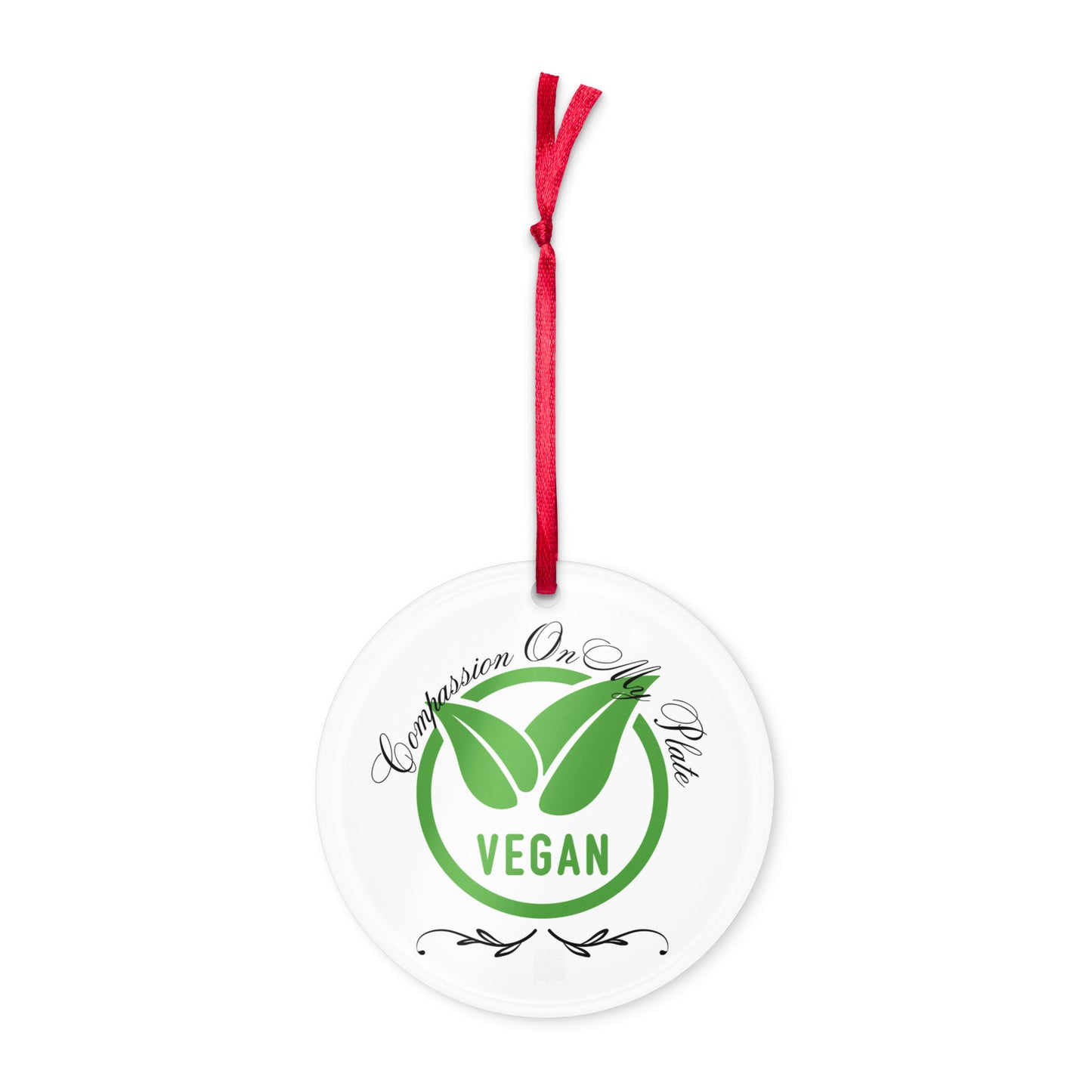 Compassion On My Plate Vegan | Acrylic Ornament - #tag1# - #tag2# -