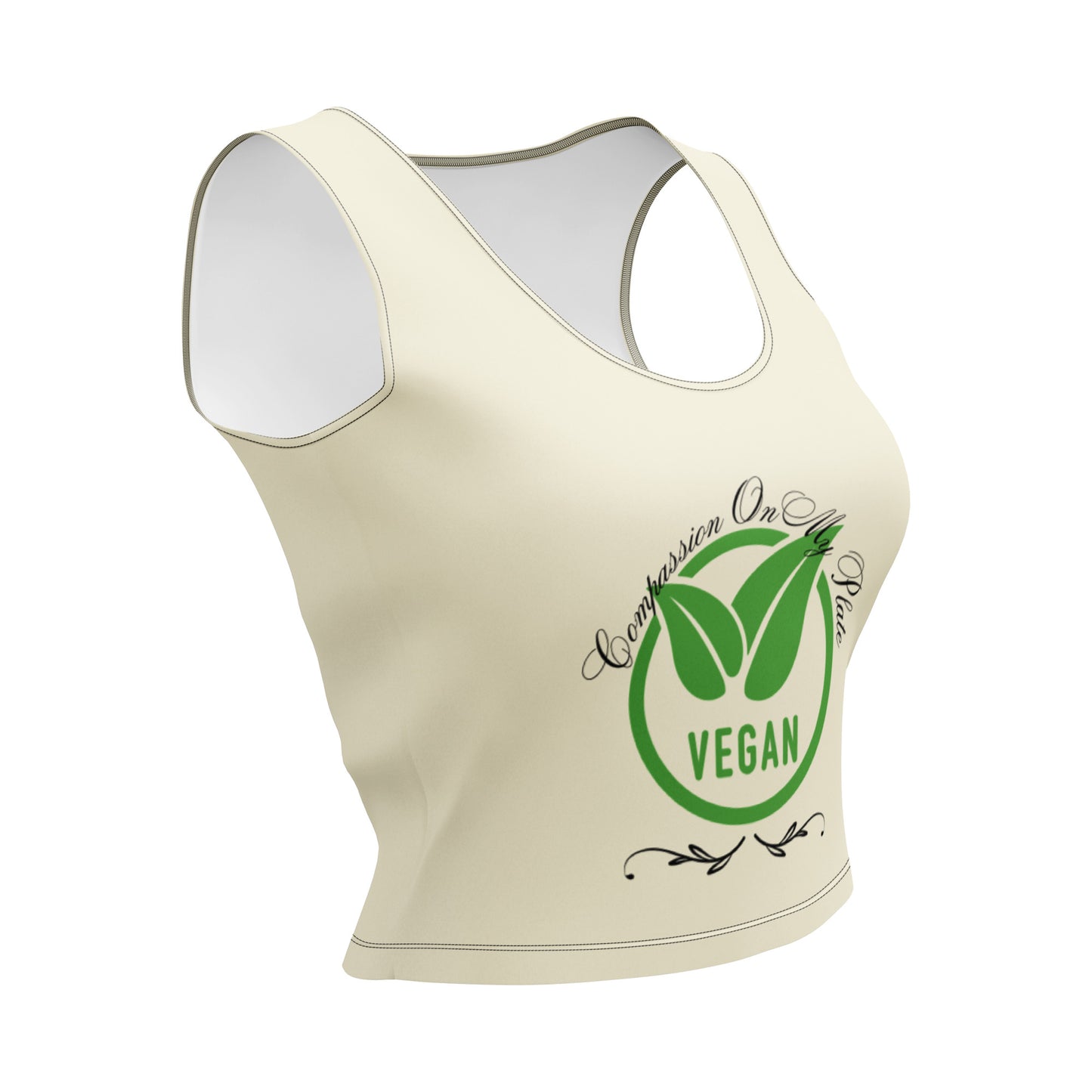 Compassion On My Plate Vegan | Crop Top - #tag1# - #tag2# -