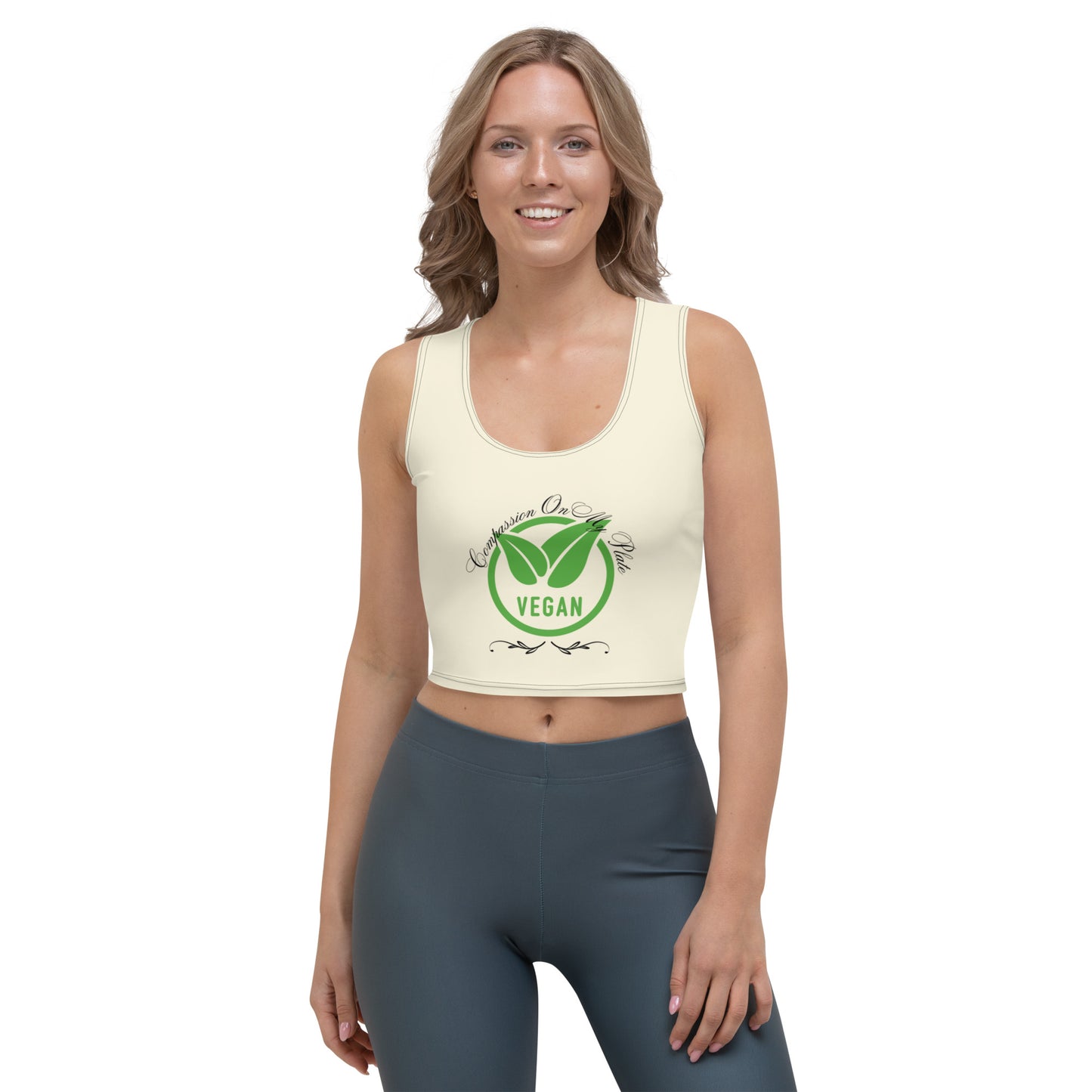 Compassion On My Plate Vegan | Crop Top - #tag1# - #tag2# -