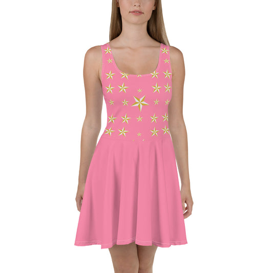 Pink Stars | Skater Dress   - #tag1# - #tag2# -
