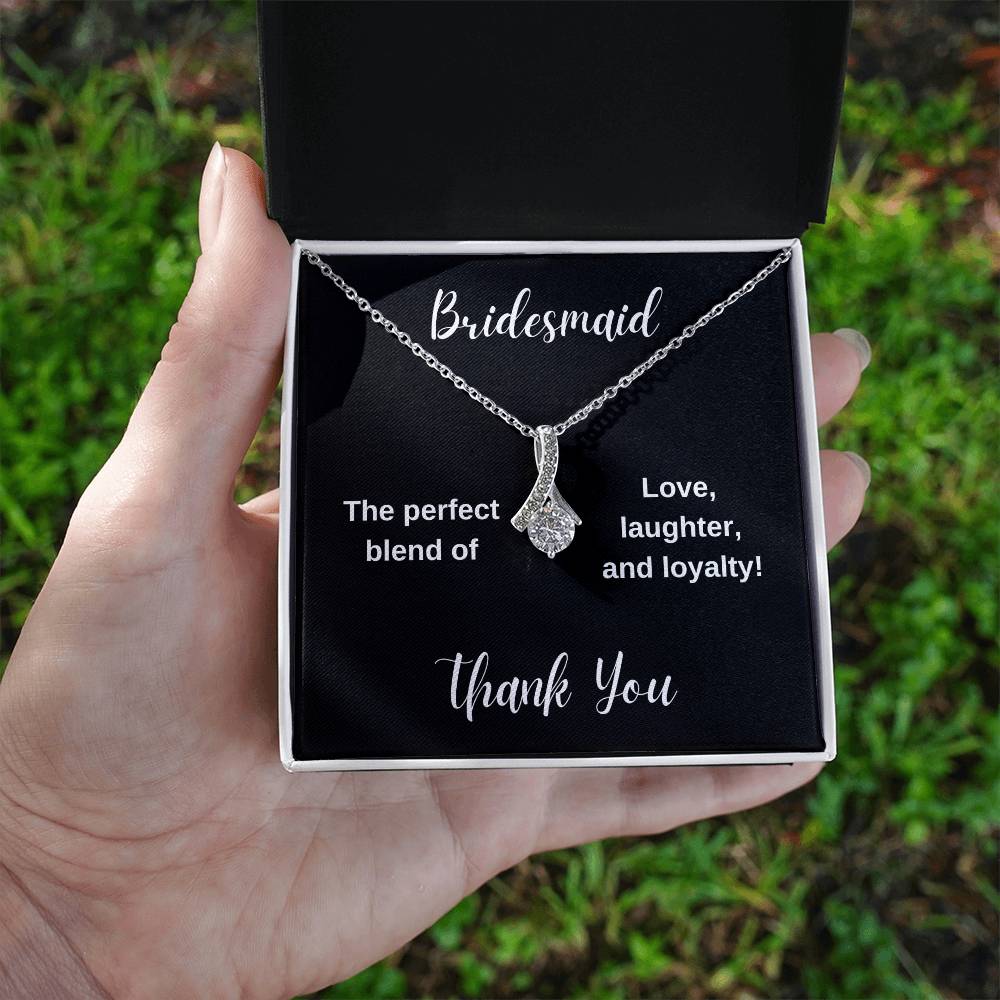 bridesmaid necklace silver