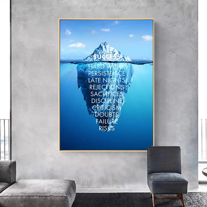 Motivational Success Quotes Canvas Wall Art - #tag1# - #tag2# -