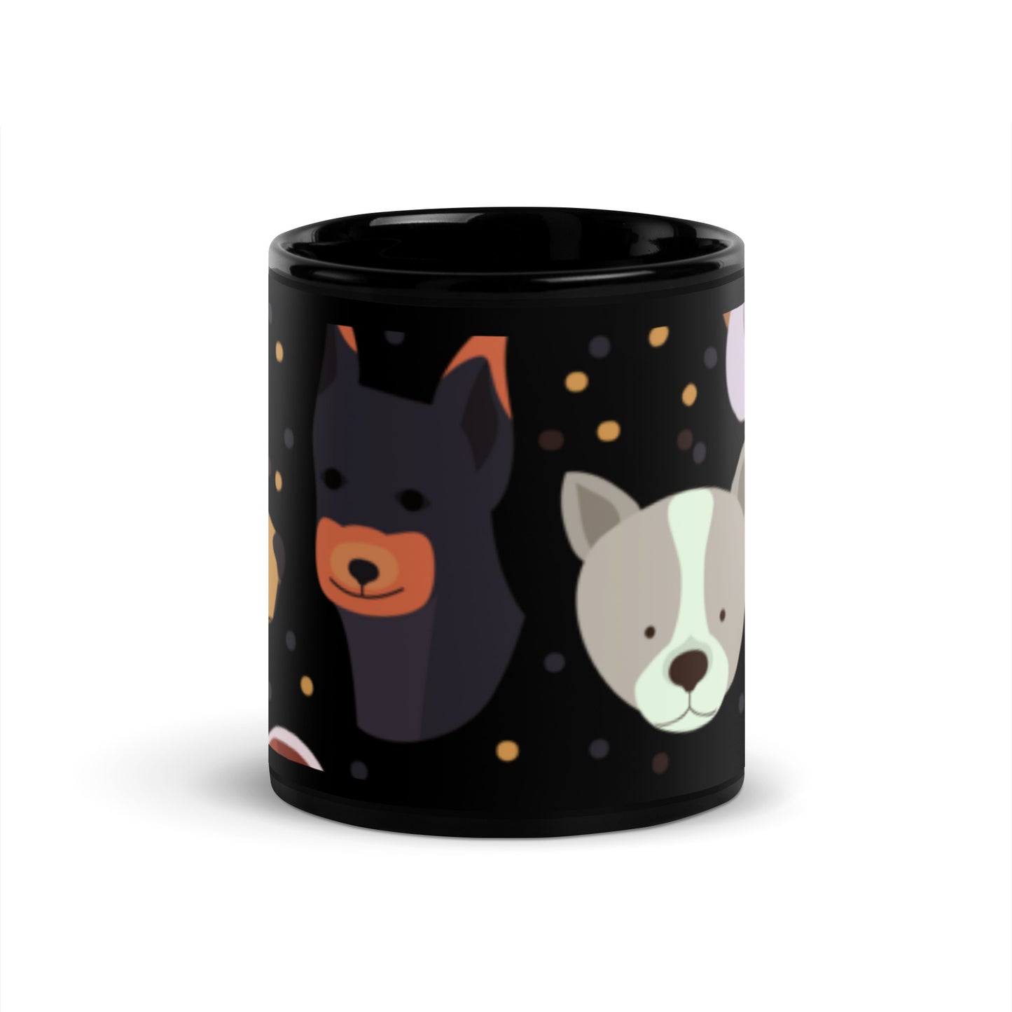 Dog Lover | Black Glossy Mug - #tag1# - #tag2# -