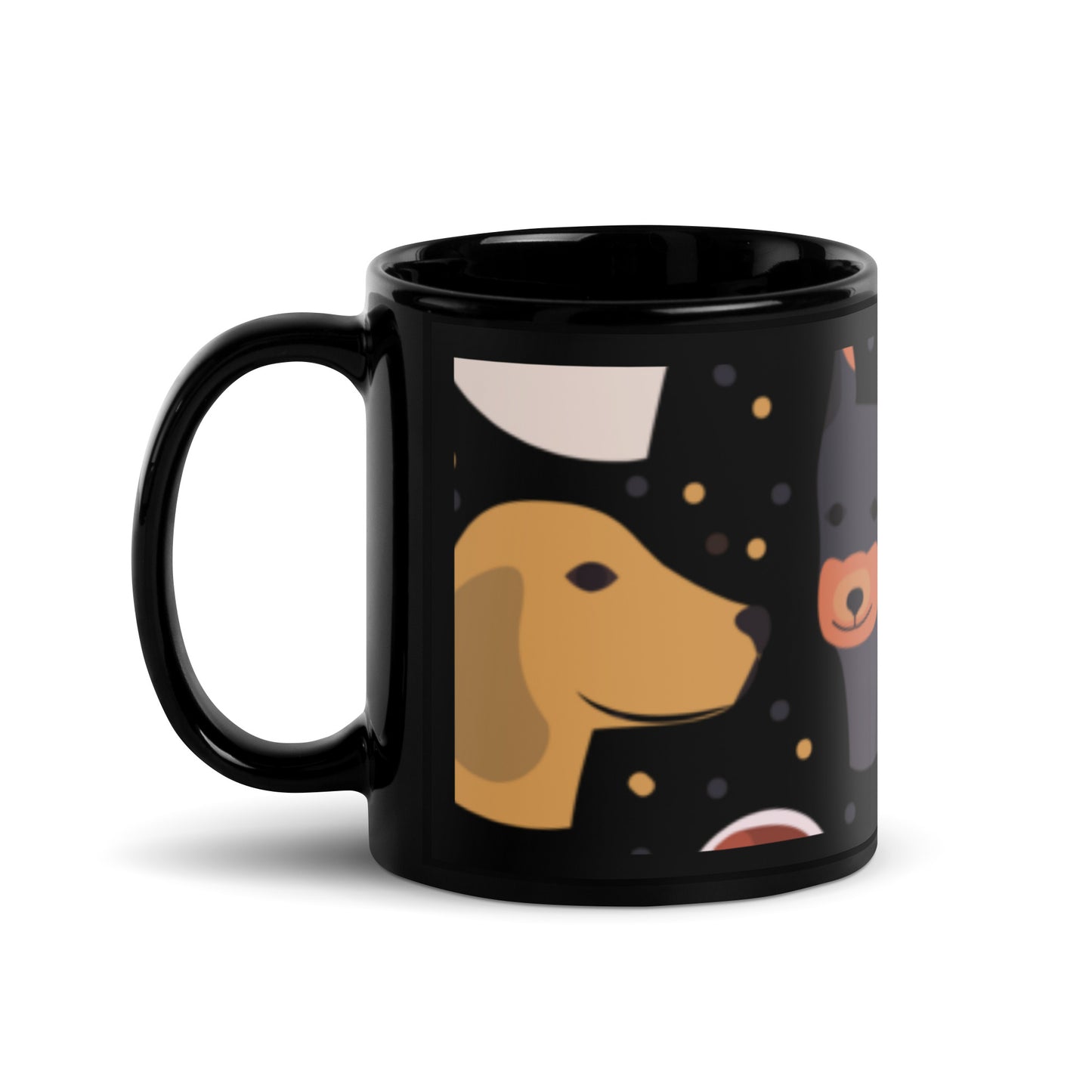 Dog Lover | Black Glossy Mug - #tag1# - #tag2# -