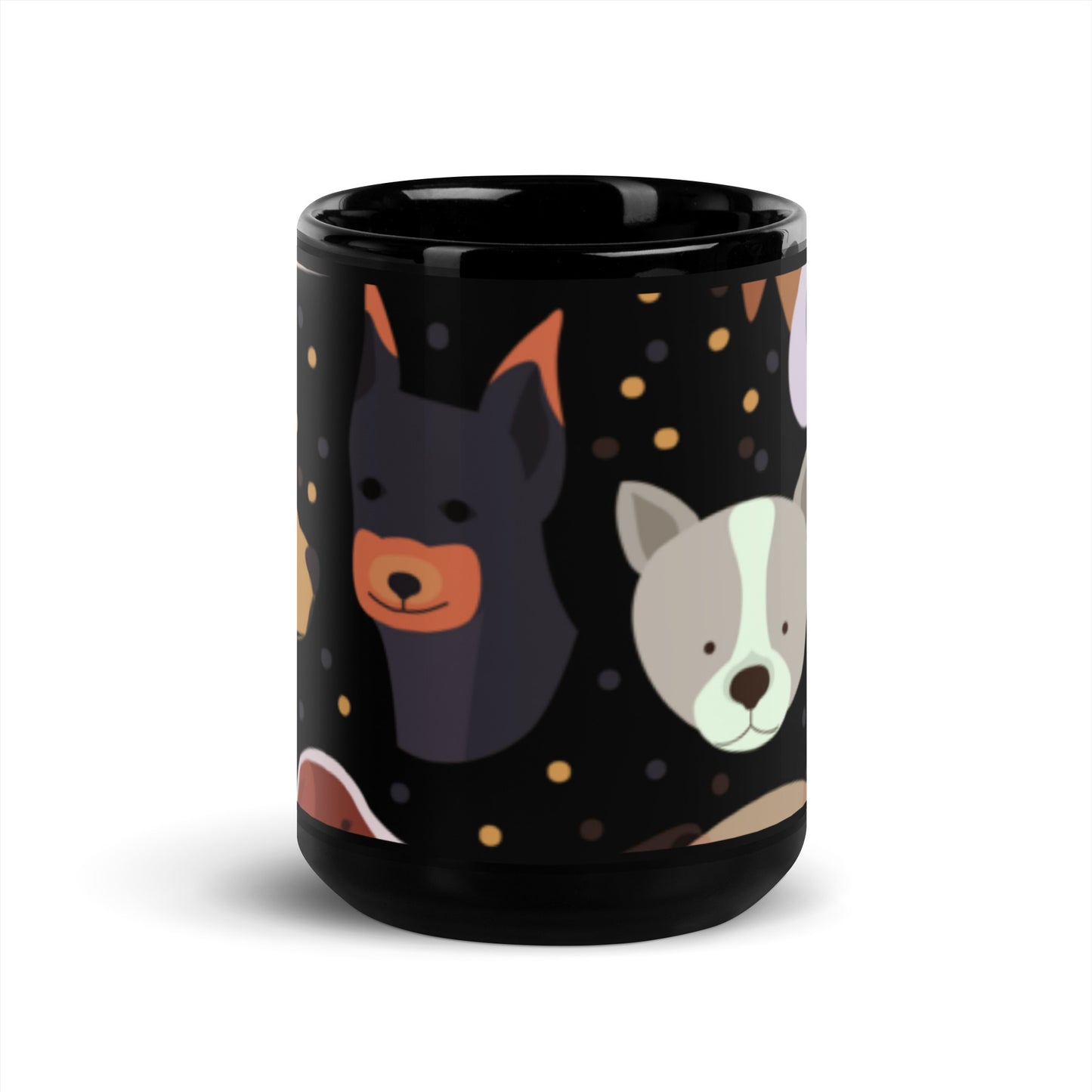 Dog Lover | Black Glossy Mug - #tag1# - #tag2# -