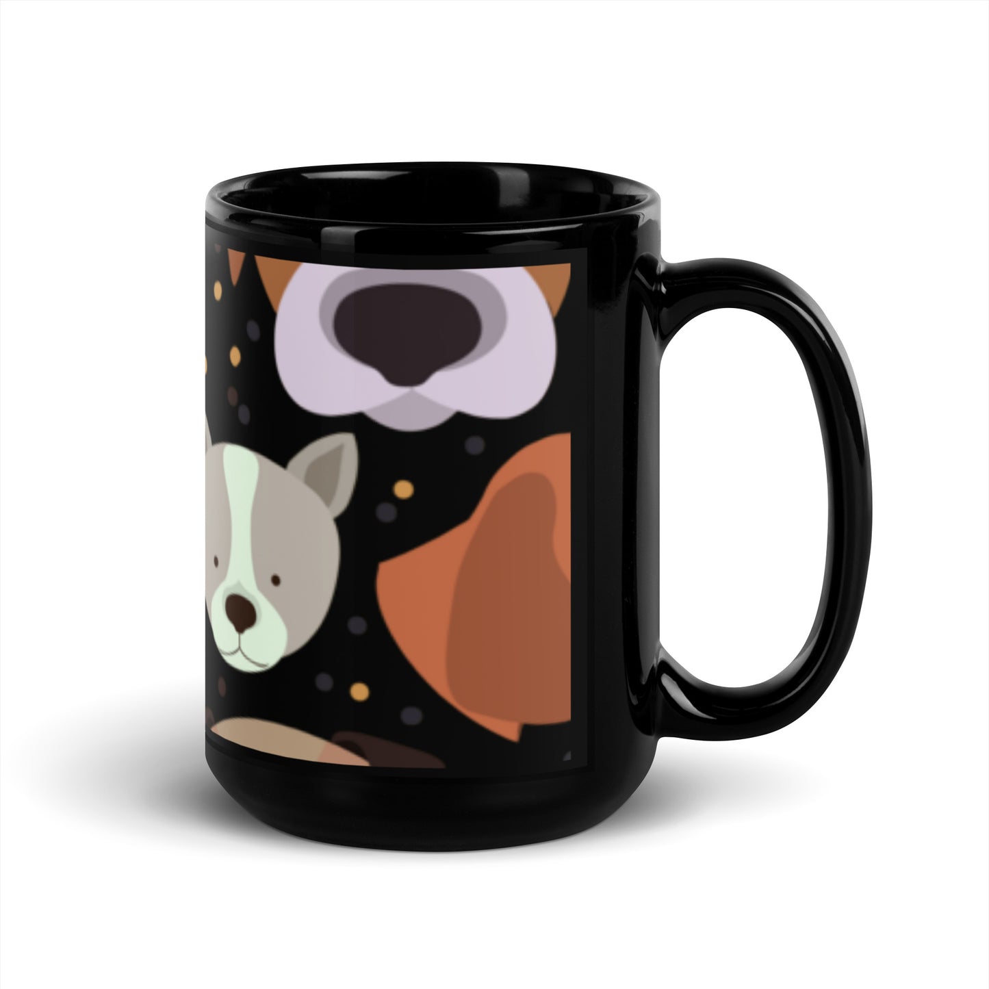 Dog Lover | Black Glossy Mug - #tag1# - #tag2# -