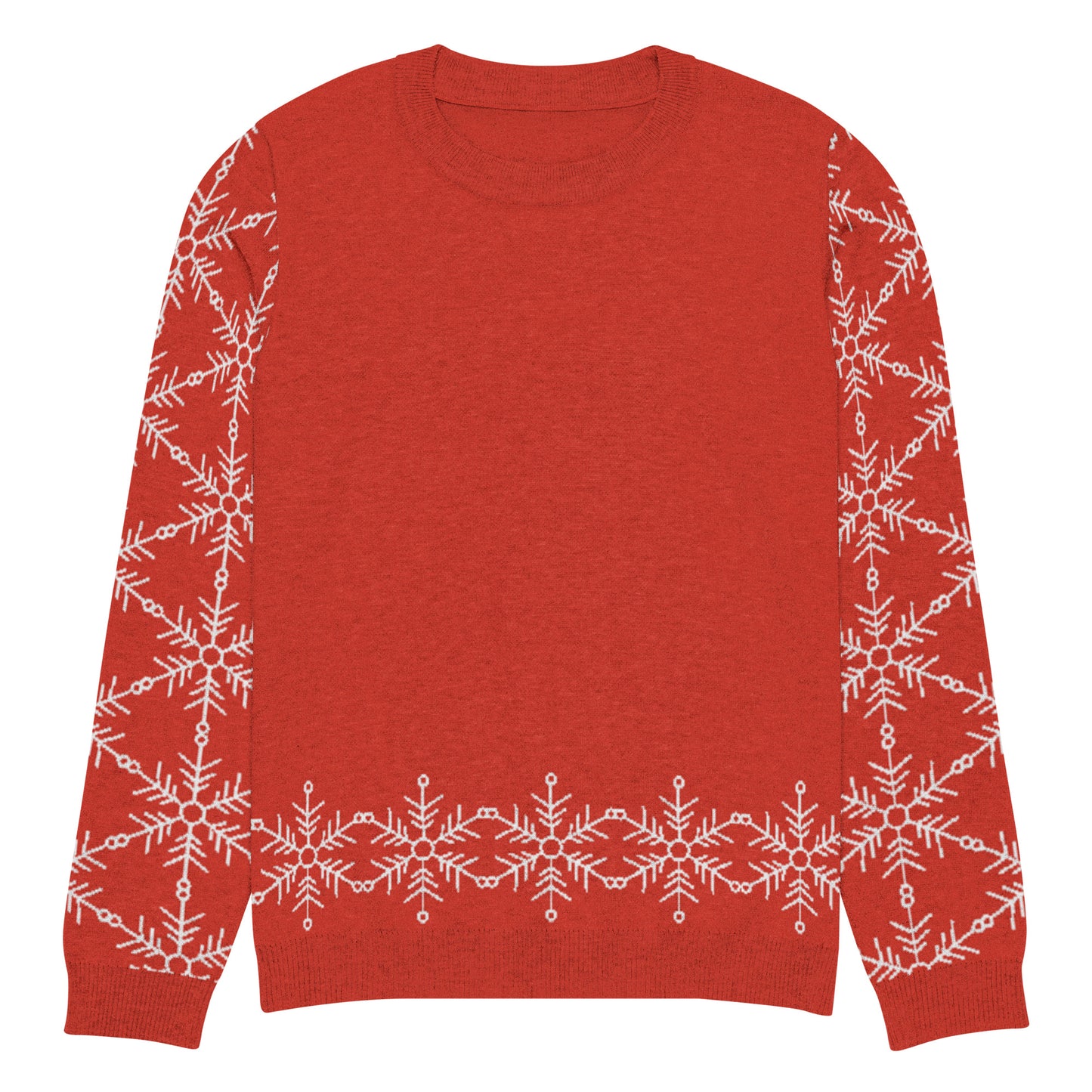 Snowflakes | Knitted Crew Neck Sweater (ONLY AVAILABLE TO BE SHIPPED TO CHINA) - #tag1# - #tag2# -