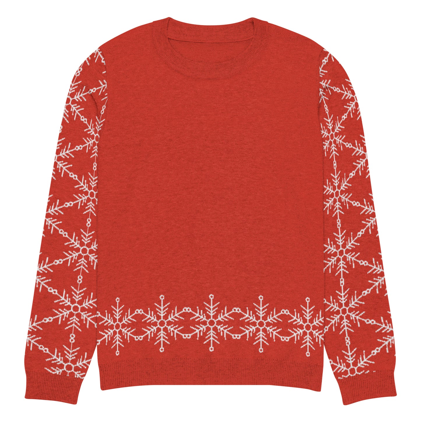 Snowflakes | Knitted Crew Neck Sweater (ONLY AVAILABLE TO BE SHIPPED TO CHINA) - #tag1# - #tag2# -