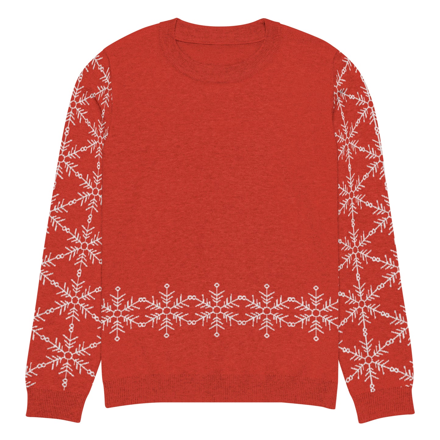 Snowflakes | Knitted Crew Neck Sweater (ONLY AVAILABLE TO BE SHIPPED TO CHINA) - #tag1# - #tag2# -