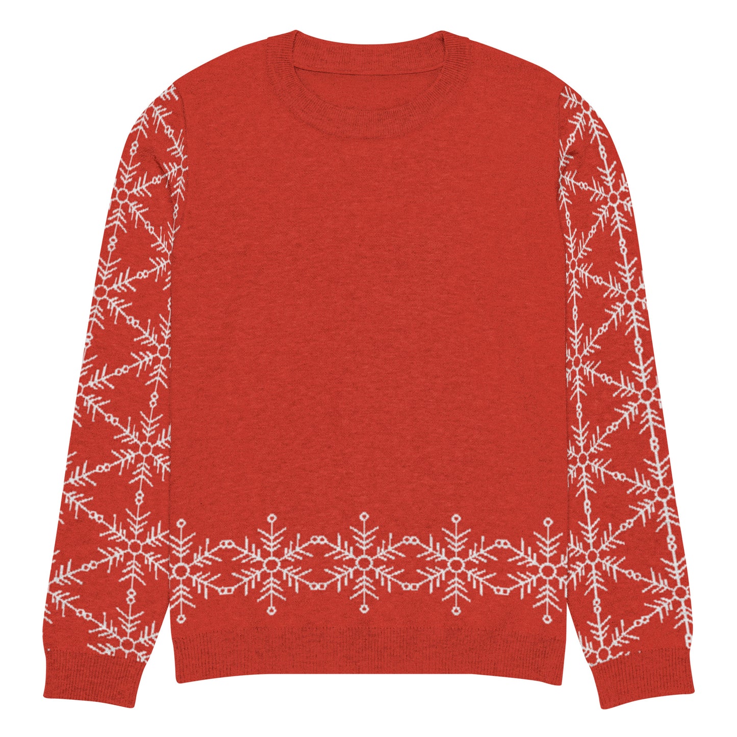 Snowflakes | Knitted Crew Neck Sweater (ONLY AVAILABLE TO BE SHIPPED TO CHINA) - #tag1# - #tag2# -