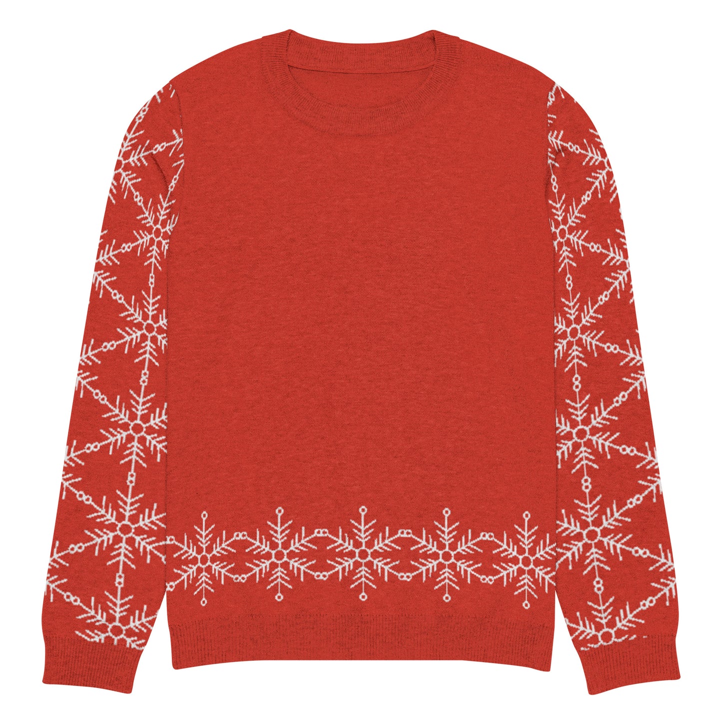 Snowflakes | Knitted Crew Neck Sweater (ONLY AVAILABLE TO BE SHIPPED TO CHINA) - #tag1# - #tag2# -