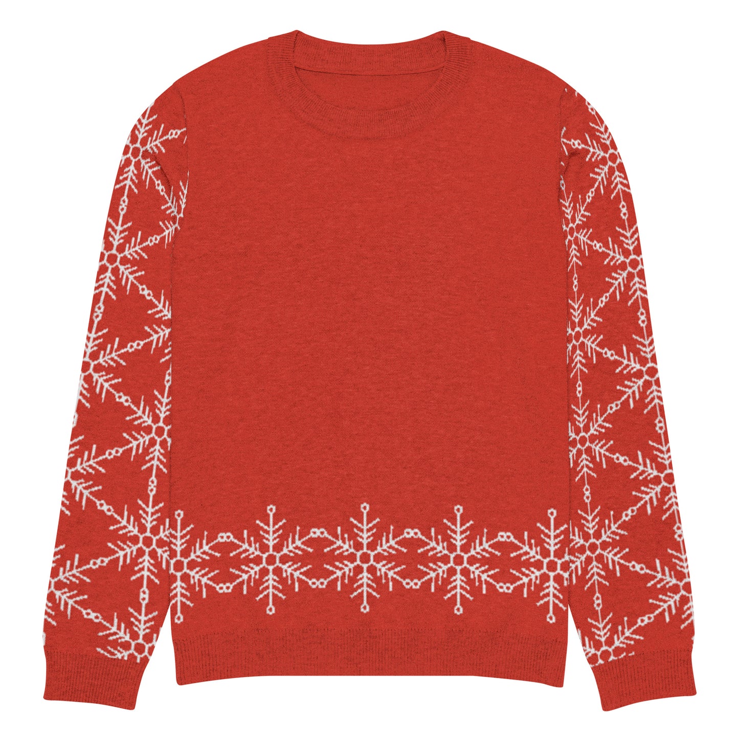 Snowflakes | Knitted Crew Neck Sweater (ONLY AVAILABLE TO BE SHIPPED TO CHINA) - #tag1# - #tag2# -