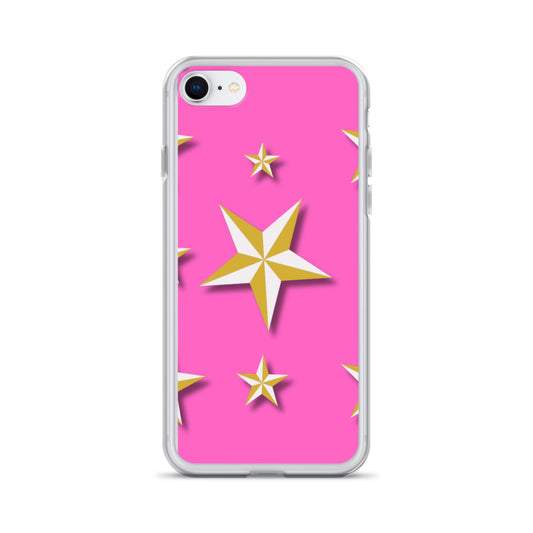 Pink Stars | Clear Case for iPhone®   - #tag1# - #tag2# -