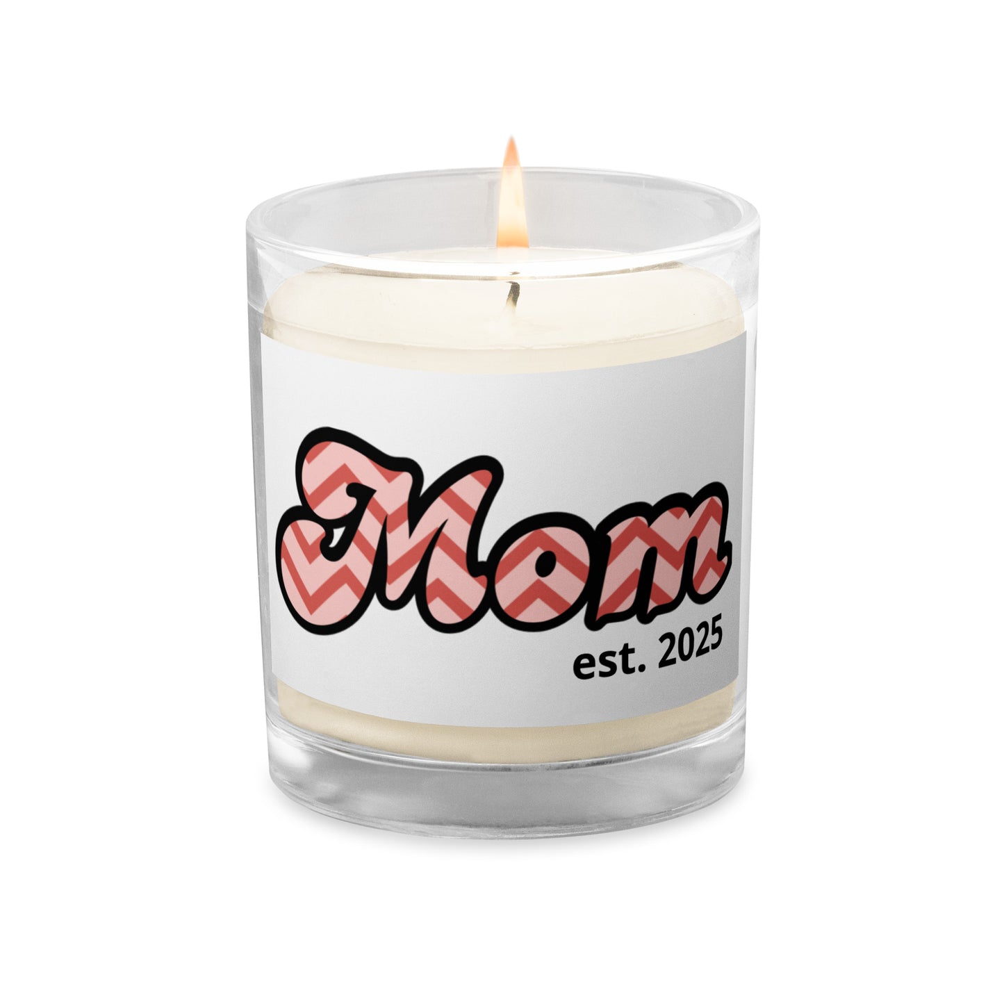 Mom est. 2025 | Glass Jar Soy Wax Candle - #tag1# - #tag2# -