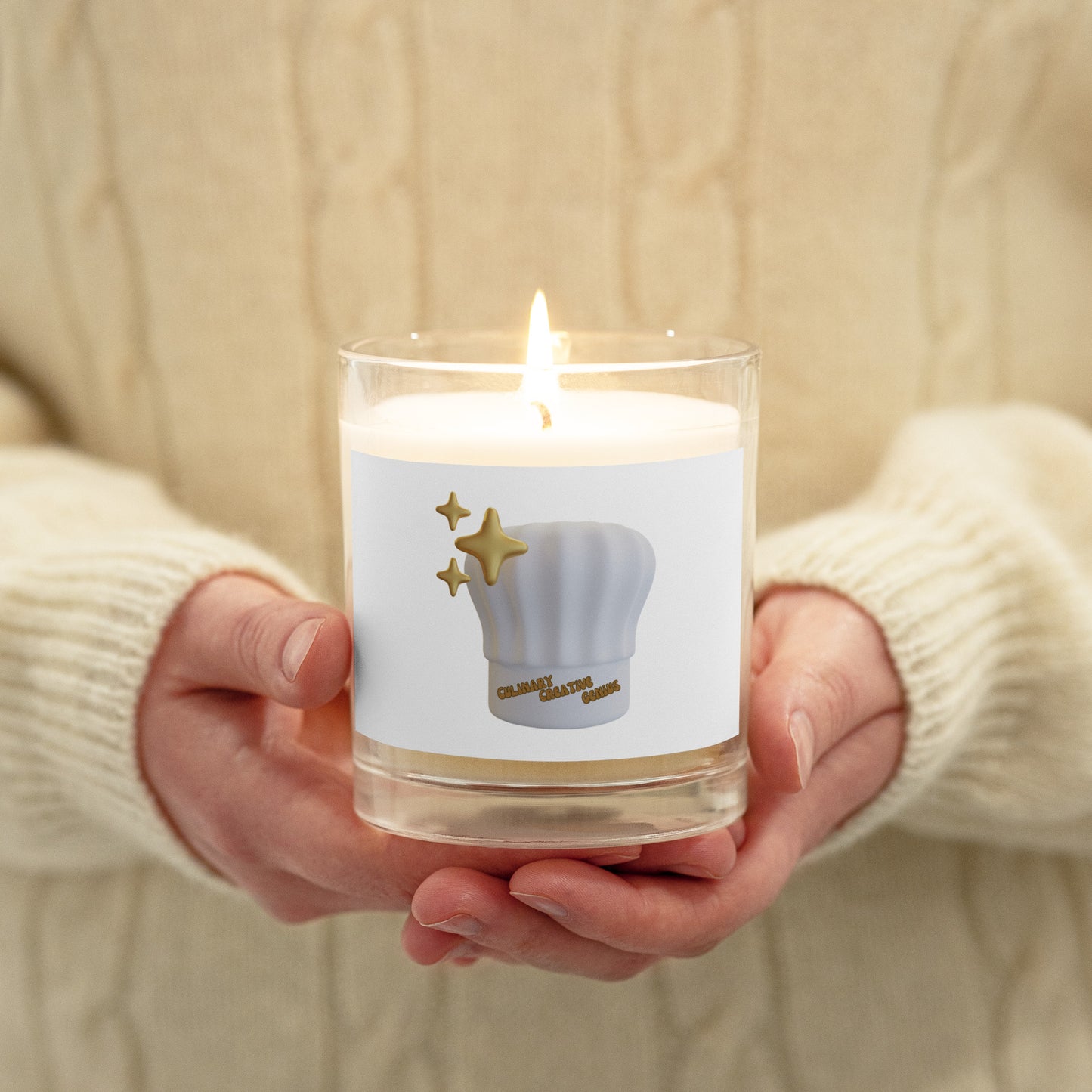 Culinary Creative Genius | Glass Jar Soy Wax Candle - #tag1# - #tag2# -