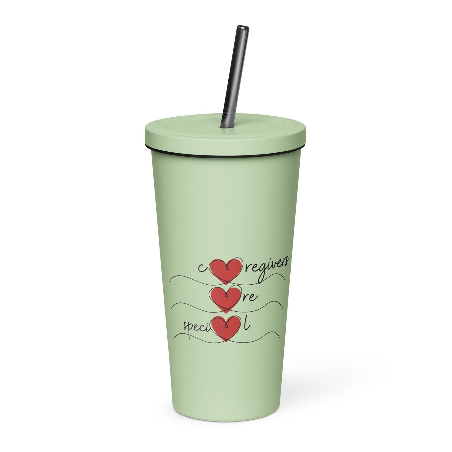 Caregivers Are Special | Insulated Tumbler With A Straw - #tag1# - #tag2# -
