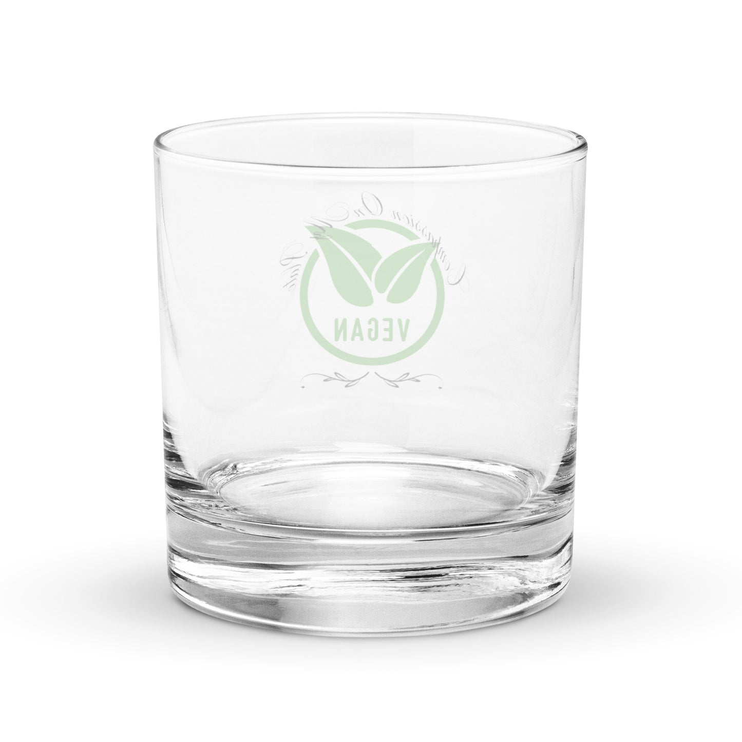 Compassion On My Plate Vegan | Rocks Glass - #tag1# - #tag2# -