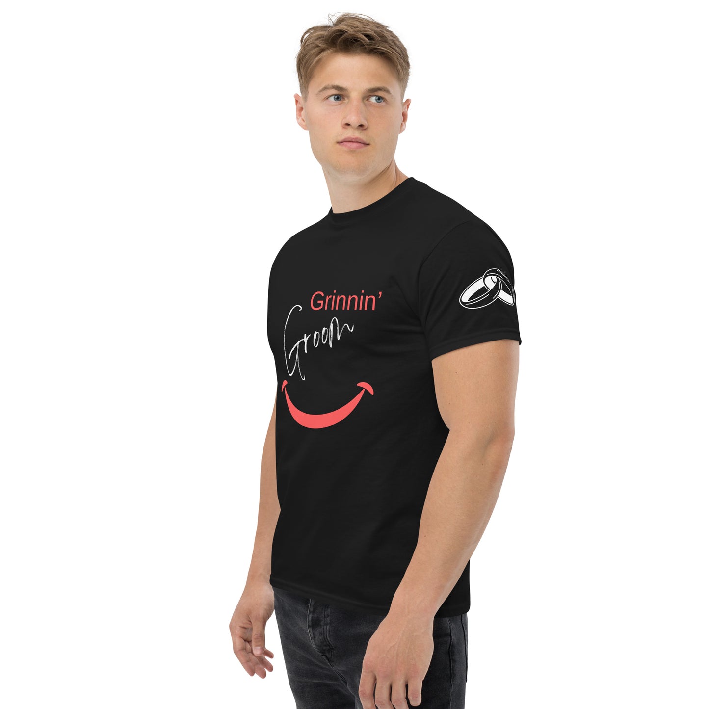 Grinnin' Groom | Short Sleeve | Classic T-Shirt - #tag1# - #tag2# -