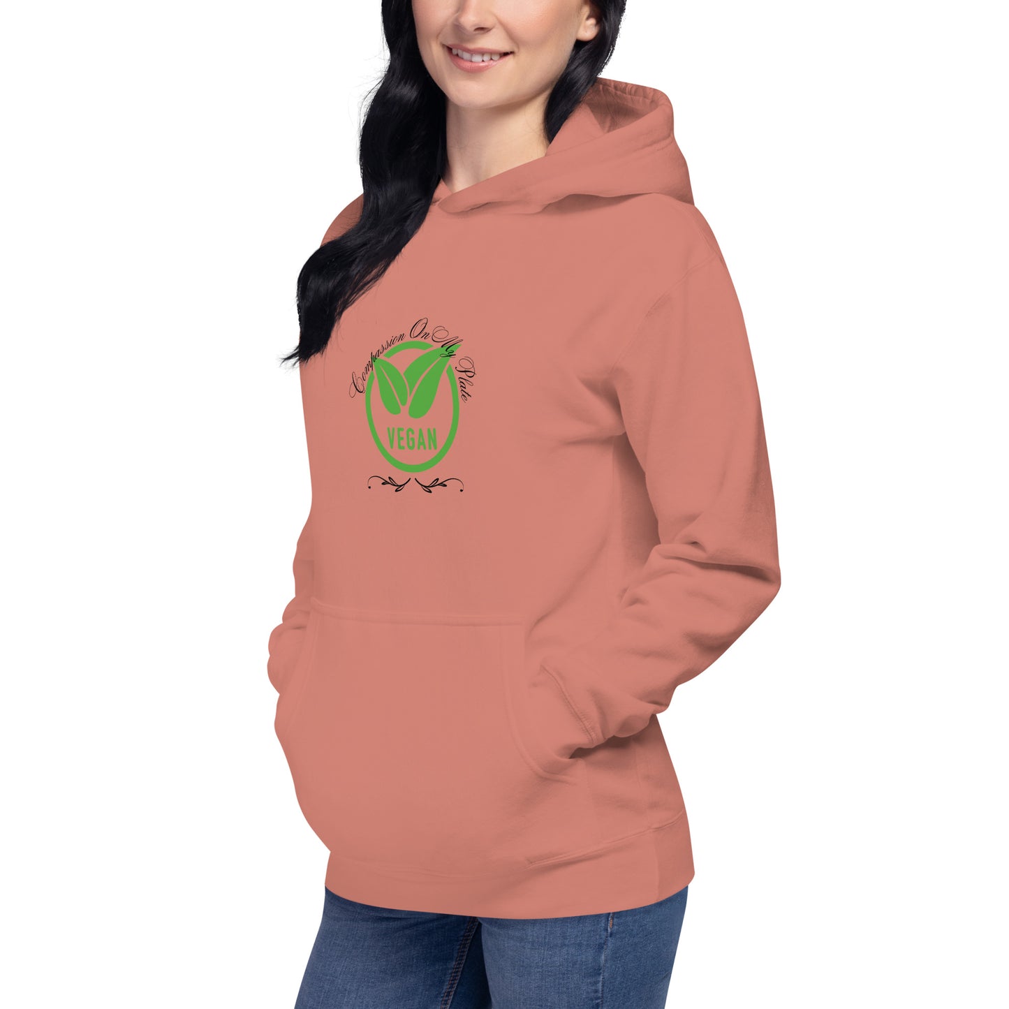 Compassion On My Plate Vegan | Unisex Hoodie - #tag1# - #tag2# -