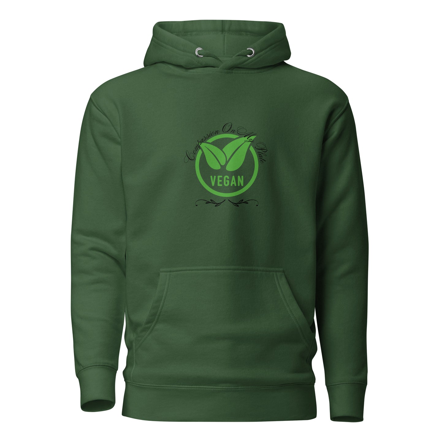Compassion On My Plate Vegan | Unisex Hoodie - #tag1# - #tag2# -