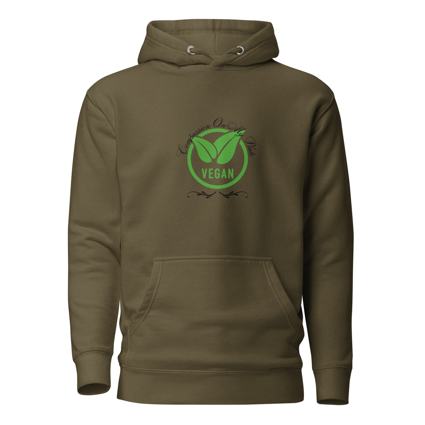 Compassion On My Plate Vegan | Unisex Hoodie - #tag1# - #tag2# -
