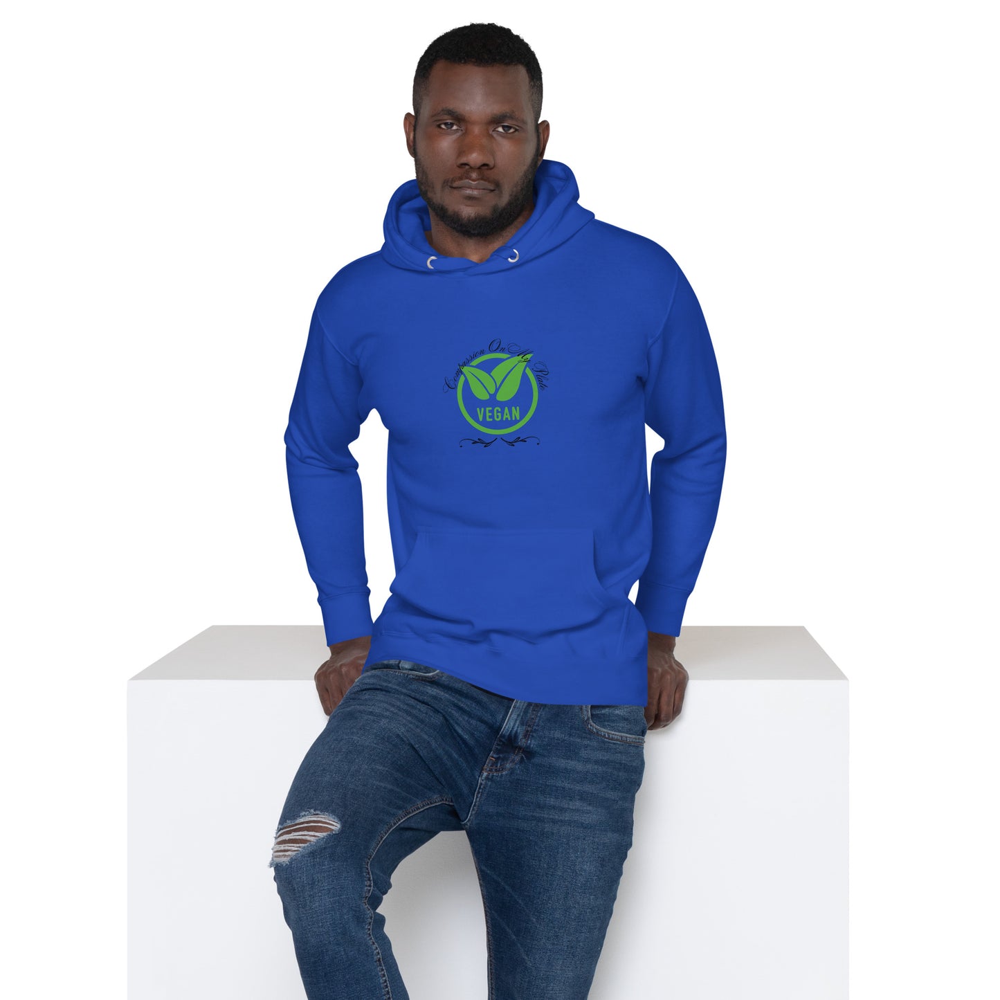 Compassion On My Plate Vegan | Unisex Hoodie - #tag1# - #tag2# -
