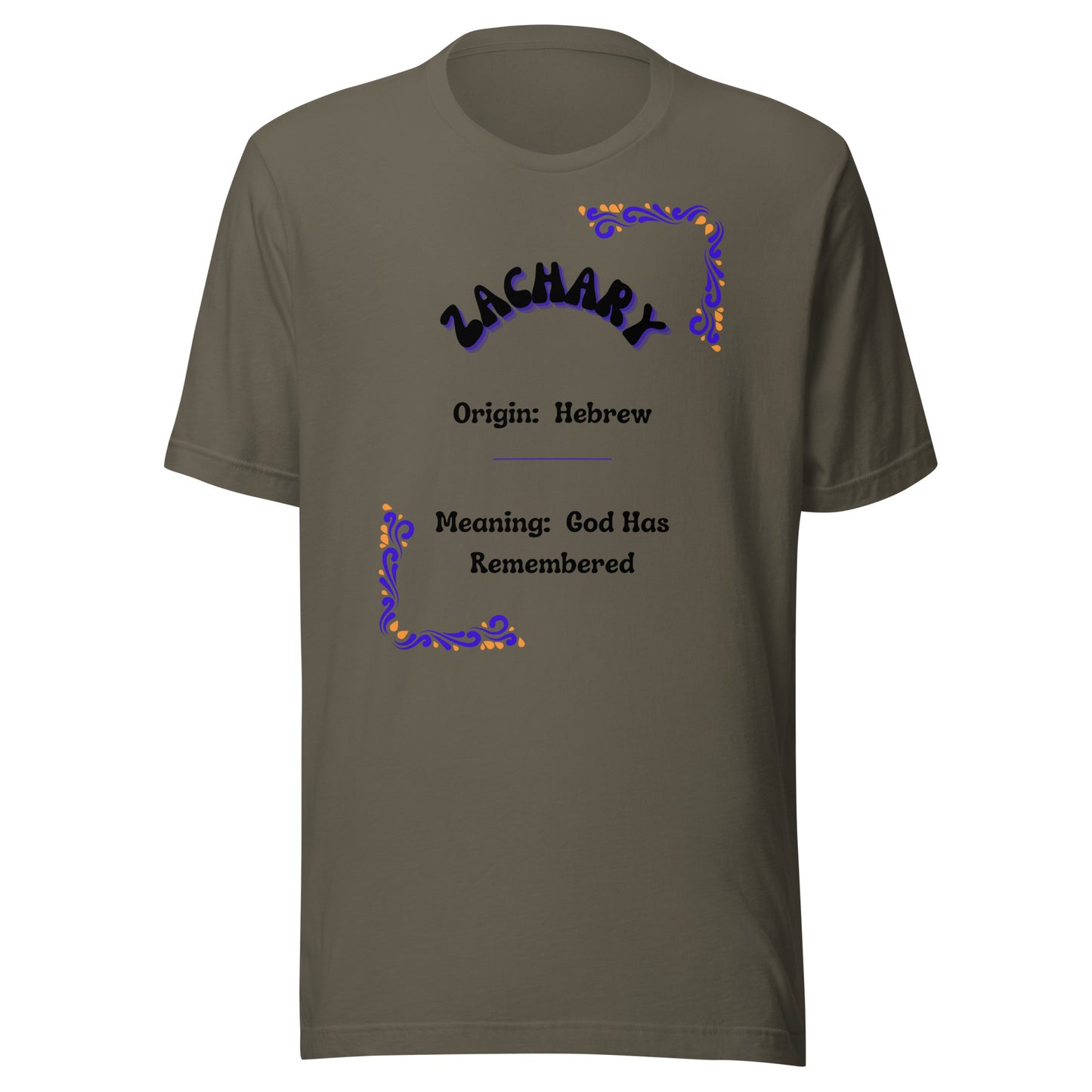 Zachary | Short Sleeve | Name Unisex T-Shirt - #tag1# - #tag2# -