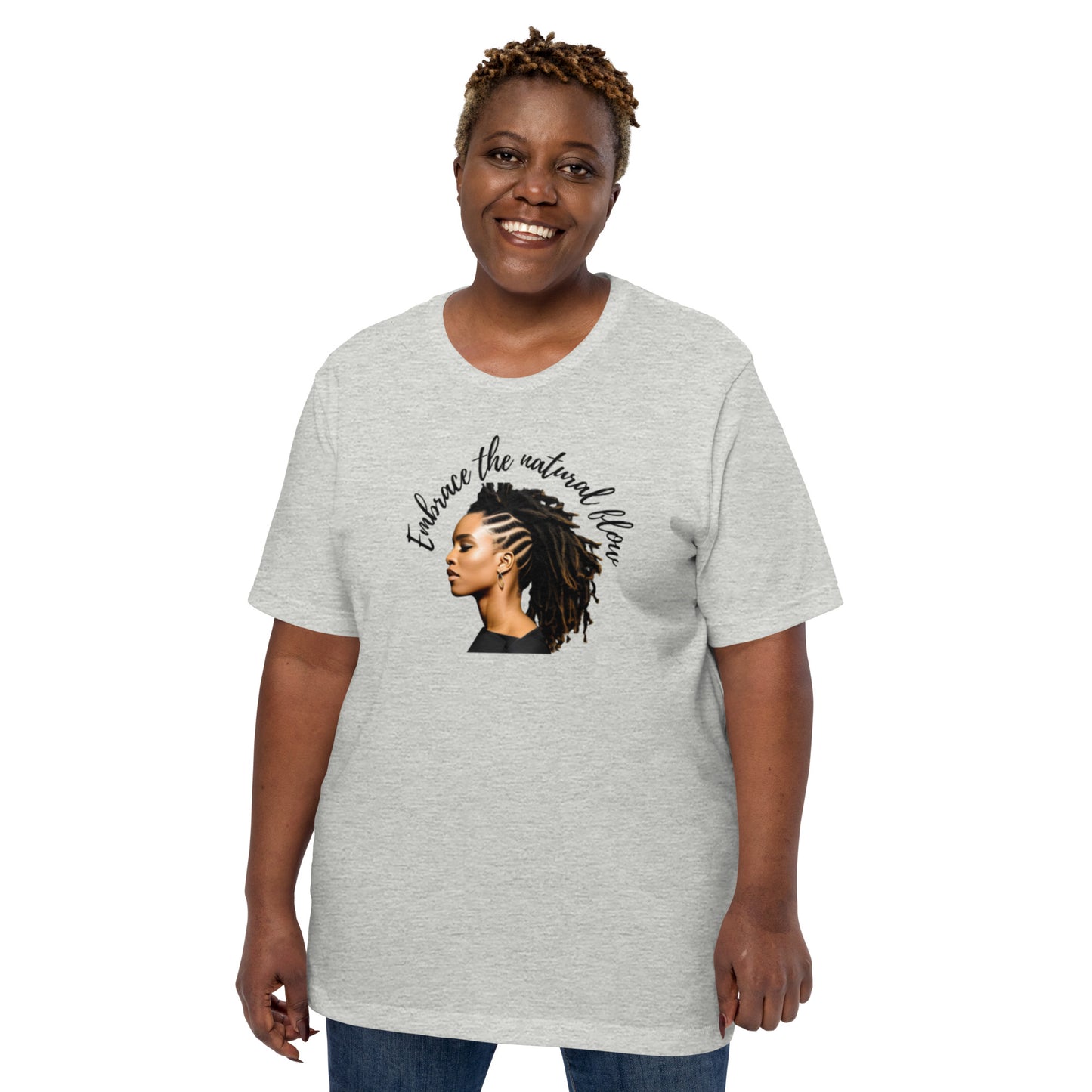 Embrace The Natural Flow | Natural Hair | Short Sleeve | Unisex T-Shirt - #tag1# - #tag2# -