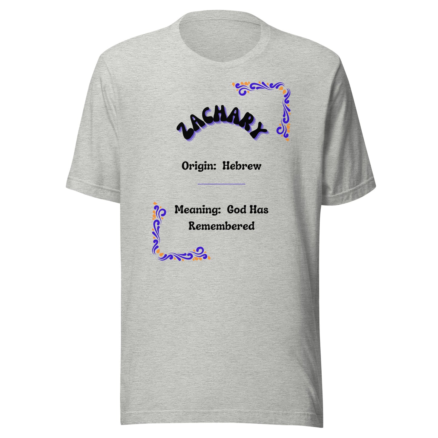 Zachary | Short Sleeve | Name Unisex T-Shirt - #tag1# - #tag2# -