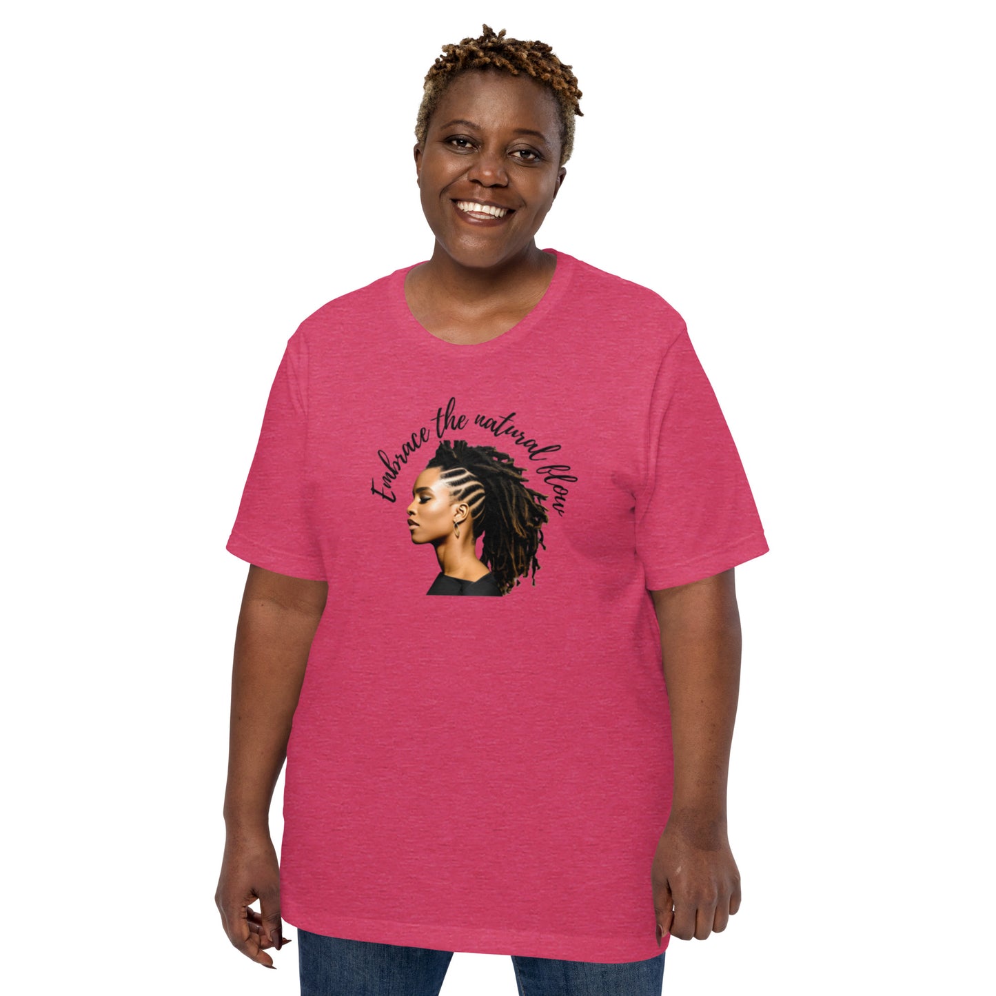 Embrace The Natural Flow | Natural Hair | Short Sleeve | Unisex T-Shirt - #tag1# - #tag2# -