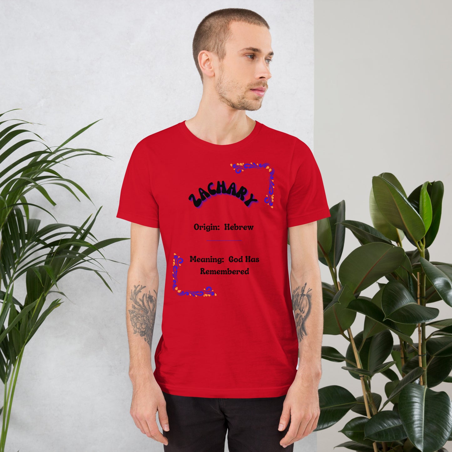 Zachary | Short Sleeve | Name Unisex T-Shirt - #tag1# - #tag2# -