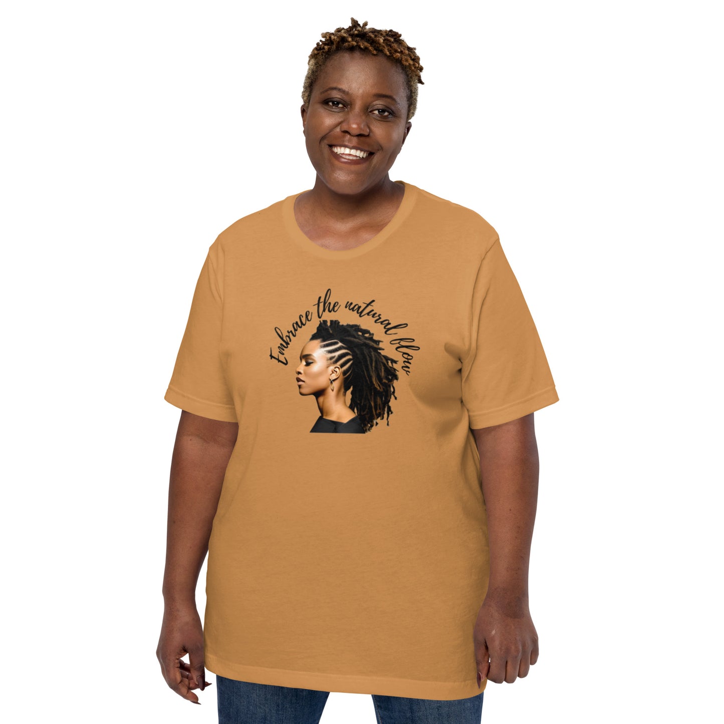 Embrace The Natural Flow | Natural Hair | Short Sleeve | Unisex T-Shirt - #tag1# - #tag2# -