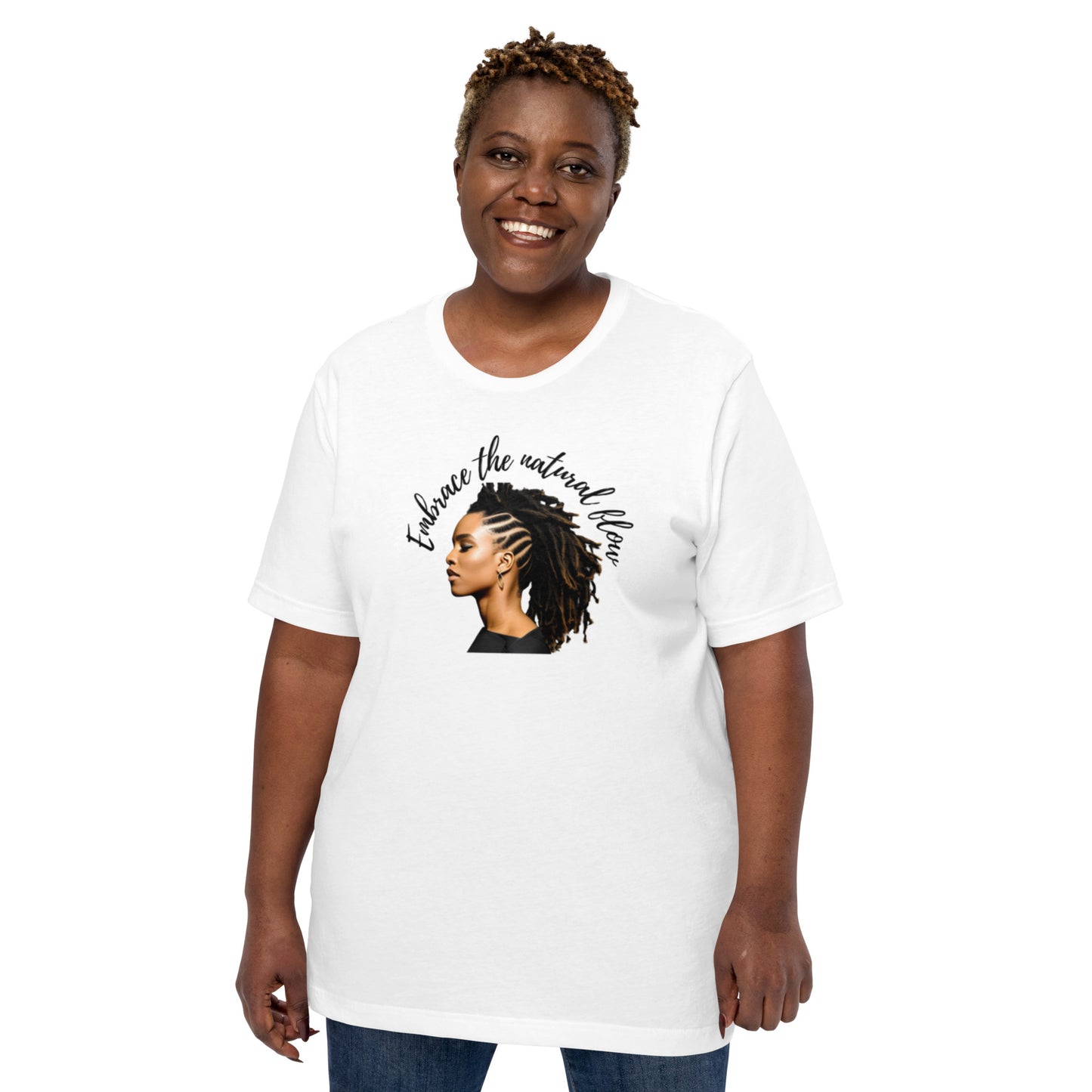Embrace The Natural Flow | Natural Hair | Short Sleeve | Unisex T-Shirt - #tag1# - #tag2# -