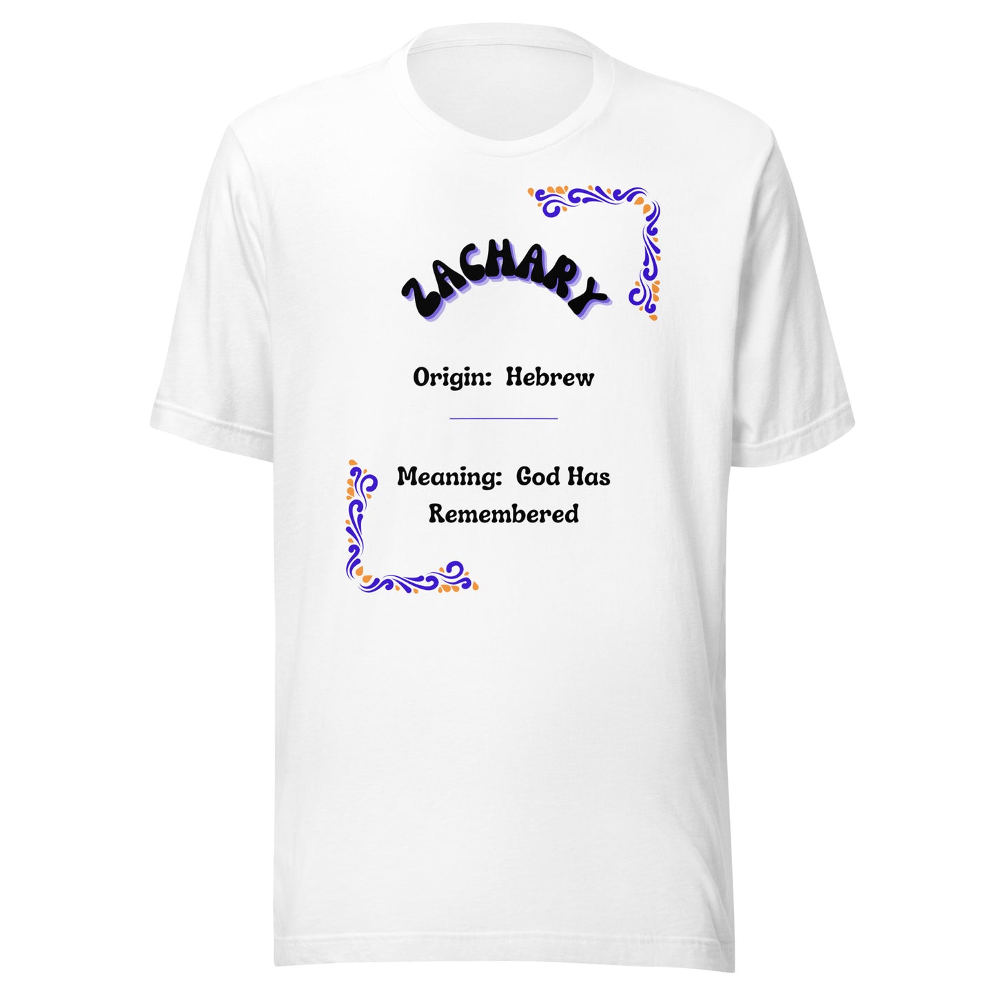 Zachary | Short Sleeve | Name Unisex T-Shirt - #tag1# - #tag2# -