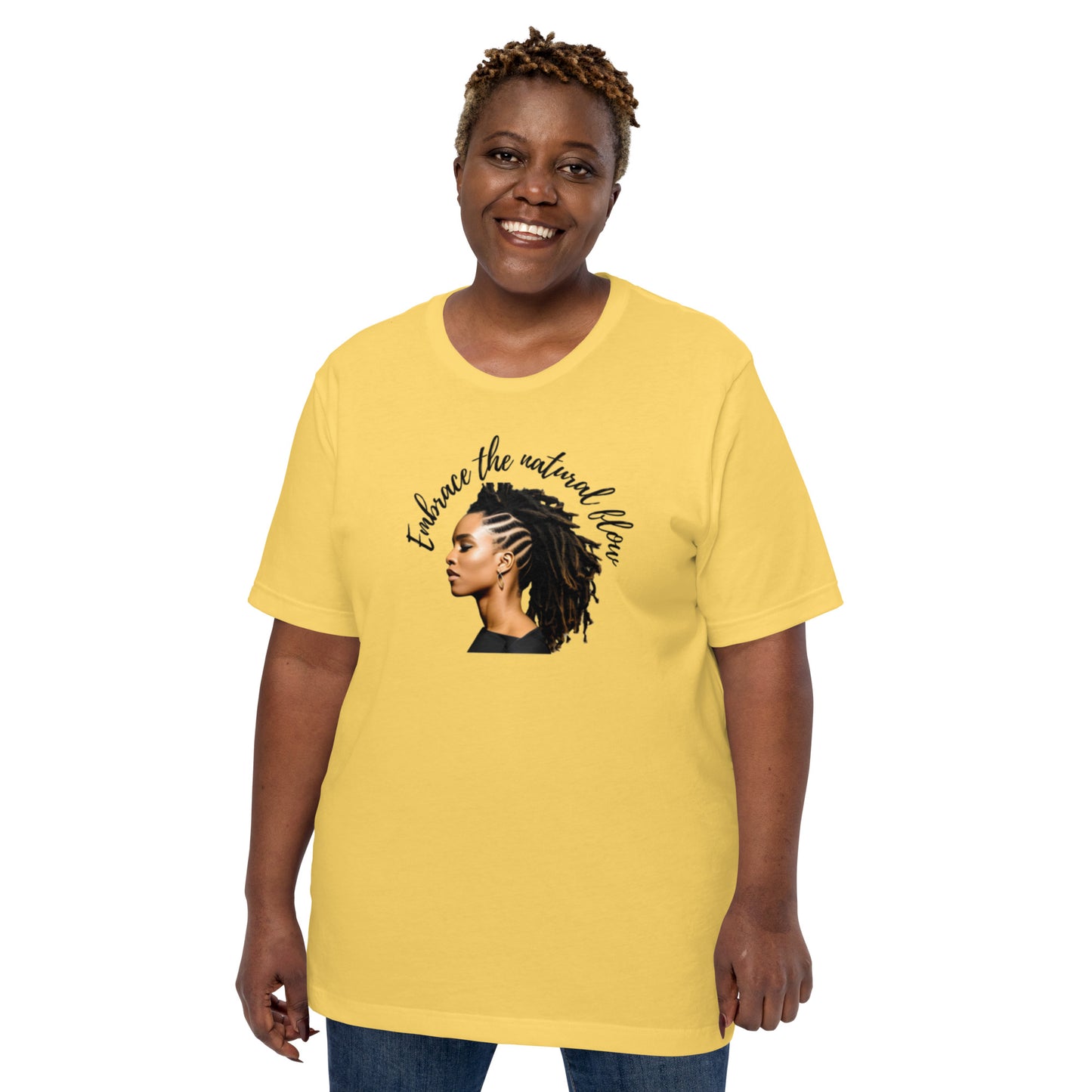 Embrace The Natural Flow | Natural Hair | Short Sleeve | Unisex T-Shirt - #tag1# - #tag2# -